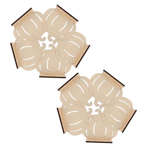 SHINEOFI 10 Stück Teiliges Holz-pumpkin-dekorationen zum Bemalen Unfertige Kürbis-table-centerpieces für Herbst DIY Kreativität Wiederverwendbare Halloween und Thanksgiving Tischdeko von SHINEOFI