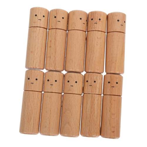 SHINEOFI 10 Stück Teiliges Holzpuppen zum Bemalen Kinderfreundliche Stabile und Leichte Holzfiguren aus Robustem Buchenholz für Frühe Bildung Basteln Dekoration und Motorikförderung von SHINEOFI