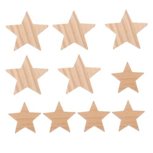 SHINEOFI 10 Stück Teiliges Naturbelassene Holzsterne Unbehandelte Fünfzackige Sternornamente für Diy Bastelprojekte Bemalbare Holzdekoration für Weihnachten Hochzeit Party SHINEOFI 10 Stück Teiliges Naturbelassene Holzsterne Unbehandelte Fünfzackige Sternornamente für Diy Bastelprojekte Bemalbare Holzdekoration für Weihnachten Hochzeit Party von SHINEOFI