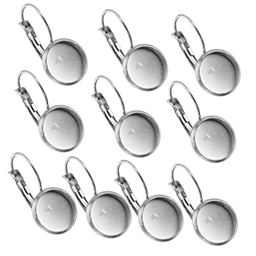 SHINEOFI 10 Stück Teiliges Ohrhaken mit Edelstein Tray DIY Schmuckzubehör Langlebig Praktisch für Ohrringgestaltung und Persönliche Accessoires von SHINEOFI