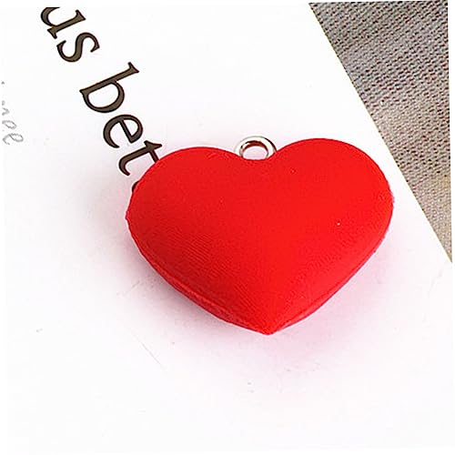 SHINEOFI 10 Stück Teiliges Rote Herz Perlen aus Langlebigem Gummi DIY Schmuckherstellung Zubehör für Ohrringe Anhänger Armbänder Kreative Bastelmaterialien für Schmuckkreationen von SHINEOFI