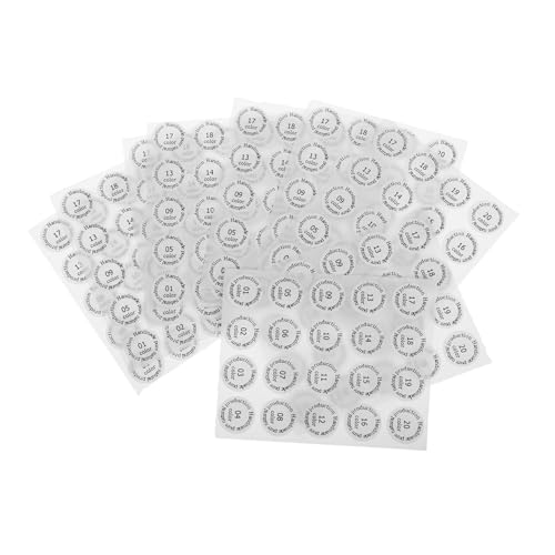 SHINEOFI 10 Stück Teiliges Selbstklebende Nummernaufkleber für Lippenstift und Lipgloss Röhrchen Klare Farbige Etiketten zur Einfachen Farbkodierung Organisation und Inventarverwaltung für von SHINEOFI