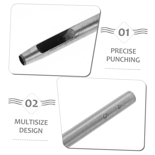 SHINEOFI 10 Stück Teiliges Stahl Lochstanzset für Leder und Präzises Langlebiges Hohlstanzen Verschiedenen Vielseitig für Leder Gummi Papier Einfach zu Bedienen für Handwerk und Gürtel von SHINEOFI