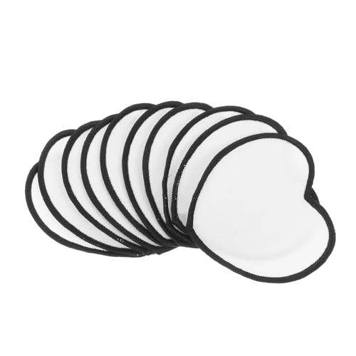 SHINEOFI 10 Stück Thermaltransferdruckstickstück Flicken Aufbügeln Süße Flicken Zum Aufbügeln Gestickte Blumenapplikationen Patches Aufnäher Für Kleidung Flicken Für Kleidung Polyester Weiß von SHINEOFI
