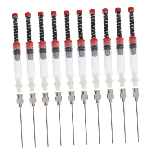 SHINEOFI 10 Stück Tintenabsorber Feder -tinten -konverternadel Fütterungsgerät Für Tiernahrung Nachfüllbare Tintennadel Teile Für Füllfederhalter Stifttintenfüllernadel Rostfreier Stahl von SHINEOFI