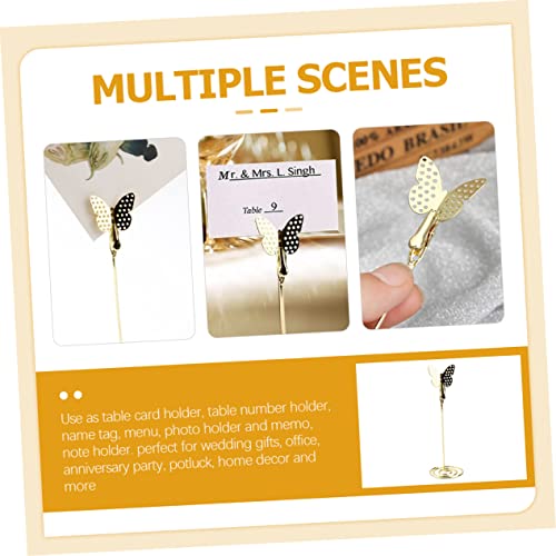 SHINEOFI 10 Stück Tischkartenhalter aus Stabilem Goldene Foto und Platzkartenhalter Multifunktionale Tischdekoration für Hochzeit Party und Büro SHINEOFI 10 Stück Tischkartenhalter aus Stabilem Goldene Foto und Platzkartenhalter Multifunktionale Tischdekoration für Hochzeit Party und Büro von SHINEOFI