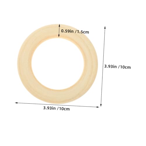 SHINEOFI 10 Stück Unbehandelte Holzringe Naturholz Kreise Für DIY Schmuck Makramee Hochzeitsdeko Vielseitige Holzreifen Für Basteln Und Wohnaccessoires von SHINEOFI