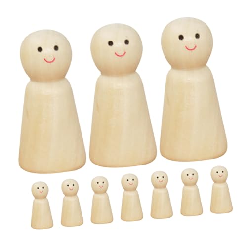 SHINEOFI 10 Stück Unfertige Holzfiguren zum Bemalen für Kreativprojekte Diy Holzpuppen für Erwachsene für Bastelarbeiten und Dekorationen bei Veranstaltungen SHINEOFI 10 Stück Unfertige Holzfiguren zum Bemalen für Kreativprojekte Diy Holzpuppen für Erwachsene für Bastelarbeiten und Dekorationen bei Veranstaltungen von SHINEOFI