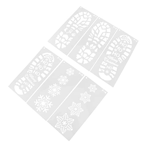SHINEOFI 10 Stück Weihnachtsvorlage weihnachtsbasteln weihnachts basteln wandverkleidung weihnachtsdeko xmas Dekoration Stichworte Schnee Malschablonen Schablonen aushöhlen Plastik Weiß SHINEOFI 10 Stück Weihnachtsvorlage weihnachtsbasteln weihnachts basteln wandverkleidung weihnachtsdeko xmas Dekoration Stichworte Schnee Malschablonen Schablonen aushöhlen Plastik Weiß von SHINEOFI