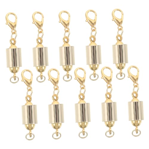 SHINEOFI 10 Stück Zylinder Mit Verschlussverschlüssen Für DIY Halsketten Schmuckverschlüsse Herstellung Von Verbindungsstücken Abnehmbaren Armbändern Karabiner – Halsketten SHINEOFI 10 Stück Zylinder Mit Verschlussverschlüssen Für DIY Halsketten Schmuckverschlüsse Herstellung Von Verbindungsstücken Abnehmbaren Armbändern Karabiner – Halsketten von SHINEOFI