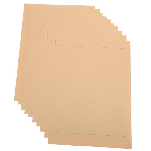 SHINEOFI 100 Blatt Horizontales Linien Notizblock Schreibutensilien Schreibwaren Für Briefe Brief Im Vintage-stil Papier Chocolate von SHINEOFI