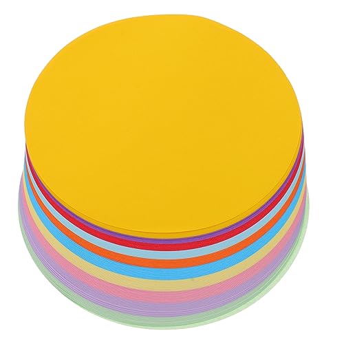 SHINEOFI 100 Blatt Rundes Farbiges Papier Malpapier Für Origamipapier Für Bastelpapier Kunst Baupapier Verschiedene Farben Kreise Aus Tonpapier Buntes Papier Quilling-papier von SHINEOFI