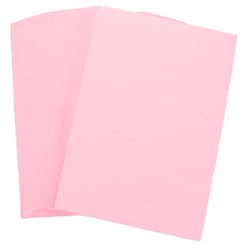 SHINEOFI 100 Blatt farbiges A4-Papier Bastelmaterialien farbiges Papier Pastell Konstruktionspapier Druckpapiere kreativpapier paketpapier Origami-Druckpapier Malen von DIY-Werkzeugen Rosa von SHINEOFI