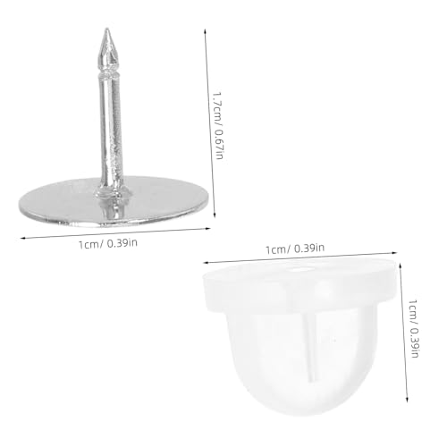 SHINEOFI 100 Sätze Pin Backings Transparent Rubber Clutch Locking Keepers für DIY Broschen Schmuck Handwerk Stabile Befestigung Sicherer Halt Geeignet für Anstecknadeln und Abzeichen von SHINEOFI
