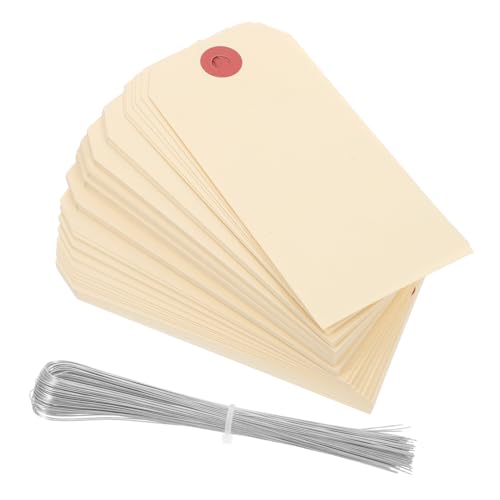 SHINEOFI 100 Stck Manila Versandetiketten mit Eisendraht Stabile Verpackungsetiketten Blanko Preisschilder Vielseitig Verwendbar für Versand und Verpackung SHINEOFI 100 Stck Manila Versandetiketten mit Eisendraht Stabile Verpackungsetiketten Blanko Preisschilder Vielseitig Verwendbar für Versand und Verpackung von SHINEOFI