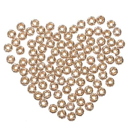SHINEOFI 100 Stück Abstandhalterperlen Aus Kupfer Mit Eingelegten Diamanten Perlen Zur Schmuckherstellung Abstandsperlen Aus Gold Strassperlen Strasssteine Zum Basteln Kleine Perlen SHINEOFI 100 Stück Abstandhalterperlen Aus Kupfer Mit Eingelegten Diamanten Perlen Zur Schmuckherstellung Abstandsperlen Aus Gold Strassperlen Strasssteine Zum Basteln Kleine Perlen von SHINEOFI