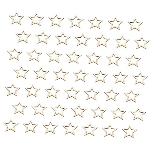 SHINEOFI 100 Stück Anhänger Hohle Holzscheiben Deko Anhänger Weihnachtsbaum Baumschmuck Basteln DIY Holzdeko für Weihnachten Wohnzimmer Fenster Türen von SHINEOFI