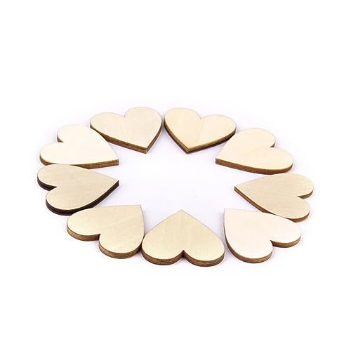 SHINEOFI 100 Stück Blanko Holzscheiben Herzform für Diy Bastelprojekte Naturfarbe für Dekorationen Scrapbooking und Mehr SHINEOFI 100 Stück Blanko Holzscheiben Herzform für Diy Bastelprojekte Naturfarbe für Dekorationen Scrapbooking und Mehr von SHINEOFI