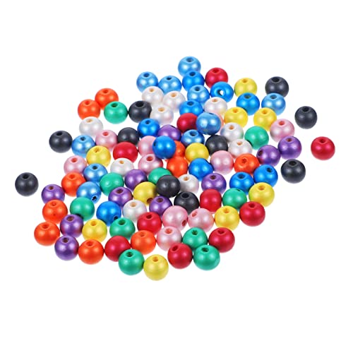 SHINEOFI 100 Stück Bunte Holzperlen Diy Spacer Beads für Schmuckherstellung und Dekoration für Kreative Projekte und Handarbeiten von SHINEOFI