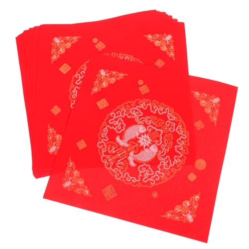 SHINEOFI 100 Stück Chinesische Frühlings Couplets Frühlingsfest Couplets Chinesisches Fu Zeichenpapier Sumi Papier Chinesisches Neujahr Papierschnitt von SHINEOFI