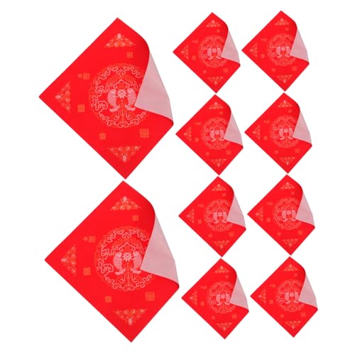 SHINEOFI 100 Stück Chinesisches Neujahrspapier Geschnitten Chinesisches Fu Zeichenpapier Papiertür Couplets Kleine von SHINEOFI