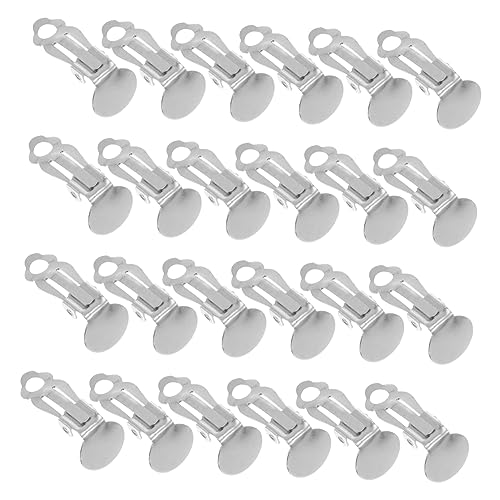 SHINEOFI 100 Stück Clip Ohrringe Set Runde Ohrclip Rohlinge für Damen DIY Ohrschmuck Zubehör ohne Ohrlöcher Einfaches Design für Kreative Schmuckherstellung SHINEOFI 100 Stück Clip Ohrringe Set Runde Ohrclip Rohlinge für Damen DIY Ohrschmuck Zubehör ohne Ohrlöcher Einfaches Design für Kreative Schmuckherstellung von SHINEOFI