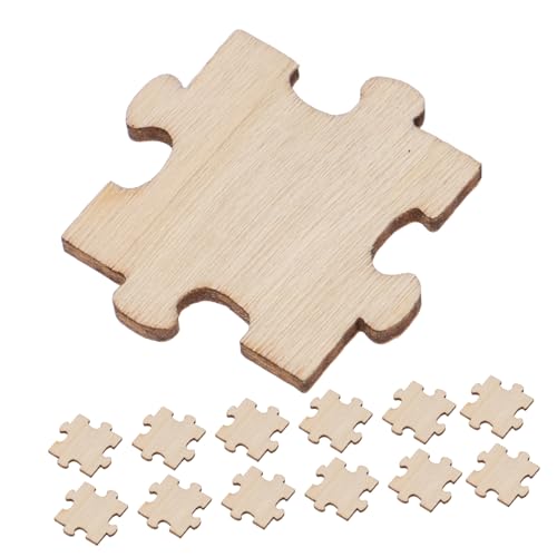 SHINEOFI 100 Stück DIY Holz Puzzle Scheiben Pädagogisches für Selbstgestalten und Basteln Fördert Kreativität und Gehirnentwicklung von SHINEOFI