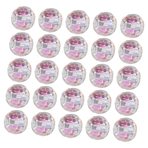 SHINEOFI 100 Stück Facettierte Glasperlen Kleine Glatte Perlen Klare Perlen Für Armbänder Handgefertigte Glasperlen Glasschmuck Set Vintage von SHINEOFI