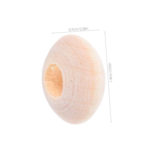 SHINEOFI 100 Stück Flache Runde Holzperlen Rondelle Spacer Beads mit Naturbelassen für DIY Schmuck Bastelprojekte Armbänder Halsketten von SHINEOFI
