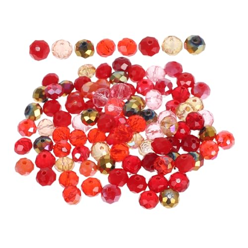 SHINEOFI 100 Stück Glasperlen für Schmuckherstellung Facettierte DIY Perlen für Armbänder Halsketten Ohrringe Vielseitige Freundschaftsarmband Charms Langlebig und Poliert von SHINEOFI
