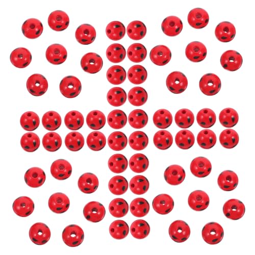 SHINEOFI 100 Stück Große Loch Holzperlen für DIY Schlüsselanhänger und Schmuckherstellung Natürliche Runde Holzperlen Langlebige Spacer Perlen für Kreative Bastelprojekte von SHINEOFI