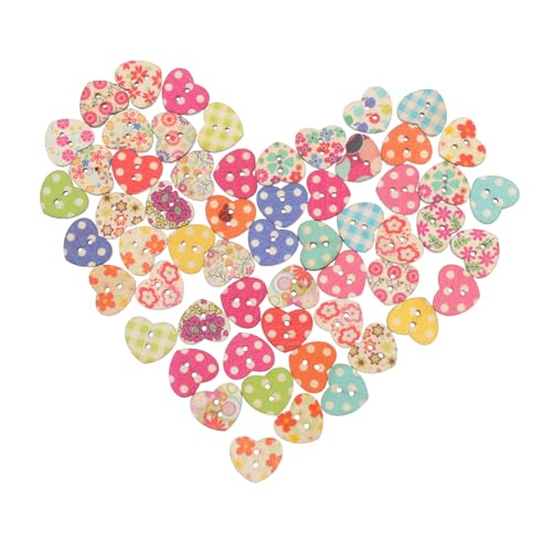 SHINEOFI 100 Stück Herz Holzknöpfe Bunte Bedruckte Holzknöpfe für Diy Nähprojekte Scrapbooking und Kreative Dekorationen Herzform für Kleidung Taschen und Schuhe SHINEOFI 100 Stück Herz Holzknöpfe Bunte Bedruckte Holzknöpfe für Diy Nähprojekte Scrapbooking und Kreative Dekorationen Herzform für Kleidung Taschen und Schuhe von SHINEOFI