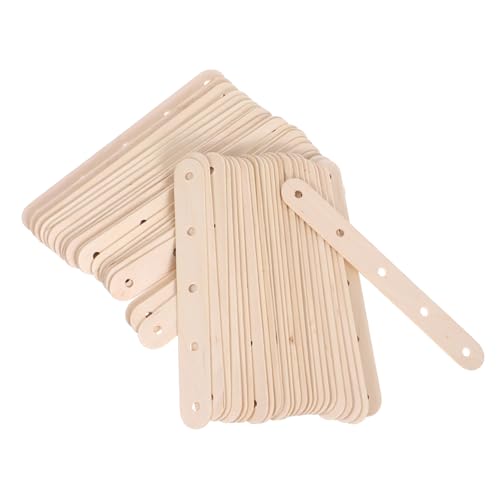 SHINEOFI 100 Stück Holz Craft Sticks mit Löchern Eisstiele Lutscherstäbchen und Diy Bastelsticks für Kreative Projekte und Leckereien für Eis und Bastelarbeiten SHINEOFI 100 Stück Holz Craft Sticks mit Löchern Eisstiele Lutscherstäbchen und Diy Bastelsticks für Kreative Projekte und Leckereien für Eis und Bastelarbeiten von SHINEOFI