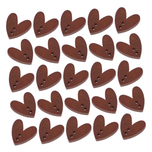 SHINEOFI 100 Stück Holzknöpfe Herzform mit Löchern Dekorative Knöpfe für Kinderkleidung Scrapbooking und DIY Bastelprojekte Braun Vielseitig für Handarbeit und Geschenkdekoration SHINEOFI 100 Stück Holzknöpfe Herzform mit Löchern Dekorative Knöpfe für Kinderkleidung Scrapbooking und DIY Bastelprojekte Braun Vielseitig für Handarbeit und Geschenkdekoration von SHINEOFI