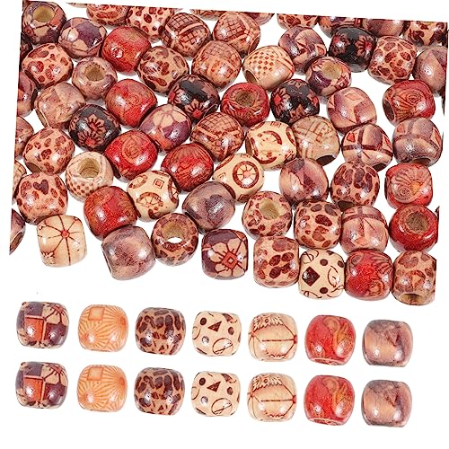 SHINEOFI 100 Stück Holzperlen für Haare Dreadlock Zubehör Natürliche Bunte Haarperlen für Zöpfe DIY Schmuck Braune und Gemischte Farben Robust und Glatt SHINEOFI 100 Stück Holzperlen für Haare Dreadlock Zubehör Natürliche Bunte Haarperlen für Zöpfe DIY Schmuck Braune und Gemischte Farben Robust und Glatt von SHINEOFI