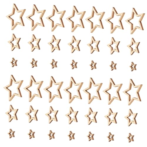 SHINEOFI 100 Stück Holzsterne Diy Zubehör Unvollendete Natürliche Holzscheiben Pentagrammform für Handwerk Dekoration und Bastelprojekte SHINEOFI 100 Stück Holzsterne Diy Zubehör Unvollendete Natürliche Holzscheiben Pentagrammform für Handwerk Dekoration und Bastelprojekte von SHINEOFI