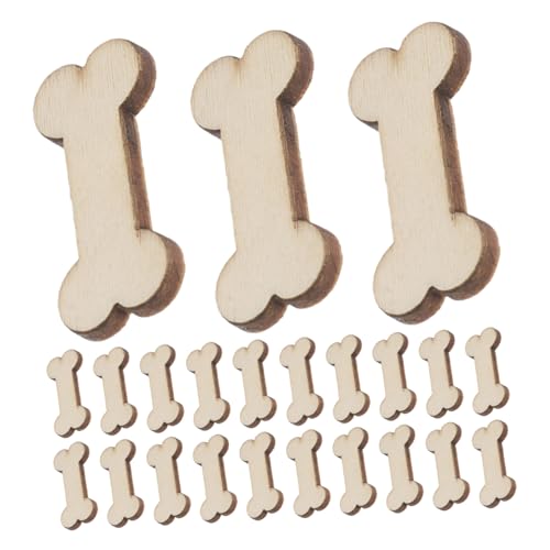 SHINEOFI 100 Stück Hundeknochen Dekoratives Holzstück Hundeknochen Zum Malen Unvollendetes Holzhandwerk Holzausschnitte Für Handwerk Schlichte Holzornamente Zum Basteln Khaki Buchsbaum von SHINEOFI