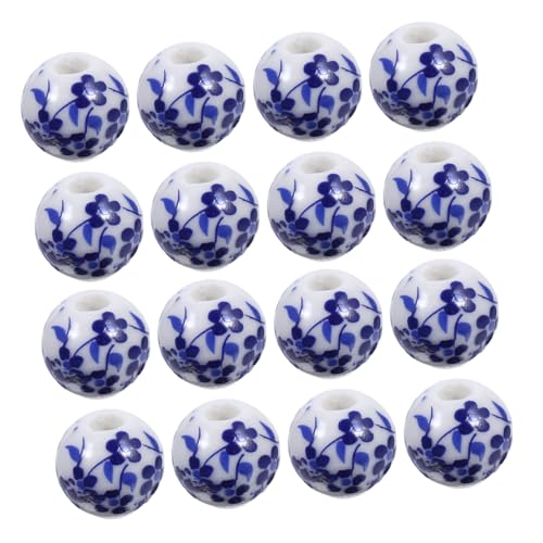 SHINEOFI 100 Stück Keramikperlen mit Floralem Muster Große Porzellan Schmuckperlen für Armband Ketten DIY Basteln Handgefertigte Abstandshalter für Schmuckherstellung SHINEOFI 100 Stück Keramikperlen mit Floralem Muster Große Porzellan Schmuckperlen für Armband Ketten DIY Basteln Handgefertigte Abstandshalter für Schmuckherstellung von SHINEOFI