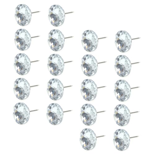 SHINEOFI 100 Stück Kristall Polsternägel mit Metallöse DIY Möbelknöpfe für Sofa Kopfteil Wanddekoration Langlebig Modern romantisches Design Praktische Handwerksverwendung SHINEOFI 100 Stück Kristall Polsternägel mit Metallöse DIY Möbelknöpfe für Sofa Kopfteil Wanddekoration Langlebig Modern romantisches Design Praktische Handwerksverwendung von SHINEOFI