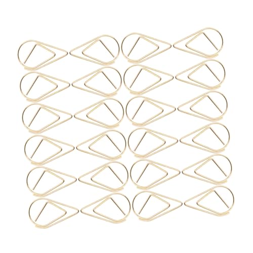 SHINEOFI 100 Stück Metall -büroklamme Clips Klein Mini Büroklammern Für Akte Wichtige Büroklammern Entzückende Papierklammern Bürobedarf Mit Schwarzen Papierclip Stahldraht Golden von SHINEOFI