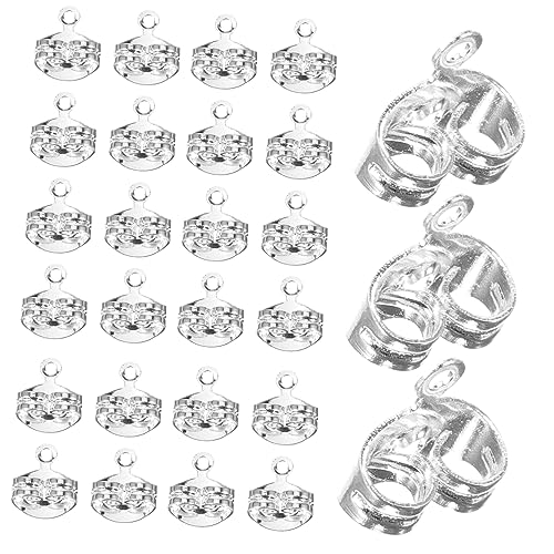 SHINEOFI 100 Stück Ohrstecker Verschlüsse Sternform Earring Backs Schraubverschluss Ohrring Zubehör für Diy Schmuckherstellung Silberfarbene Ohrring Stopper Langlebig und Leicht SHINEOFI 100 Stück Ohrstecker Verschlüsse Sternform Earring Backs Schraubverschluss Ohrring Zubehör für Diy Schmuckherstellung Silberfarbene Ohrring Stopper Langlebig und Leicht von SHINEOFI