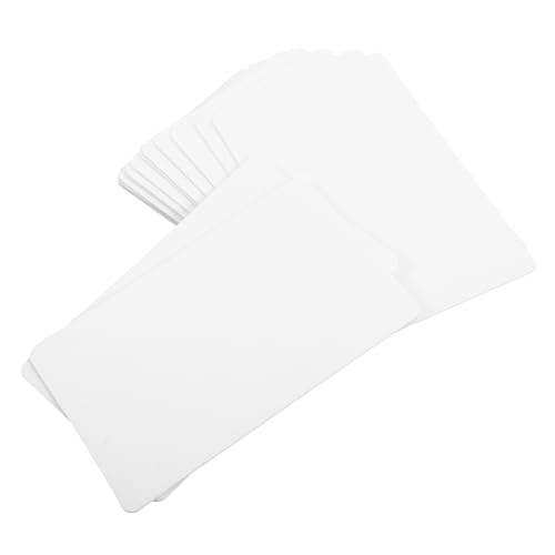 SHINEOFI 100 Stück PVC Blanko Visitenkarten Weiße DIY Etiketten für Handbeschriftung für und Geschenketiketten Kunstprojekte und Kreative Bastelideen von SHINEOFI