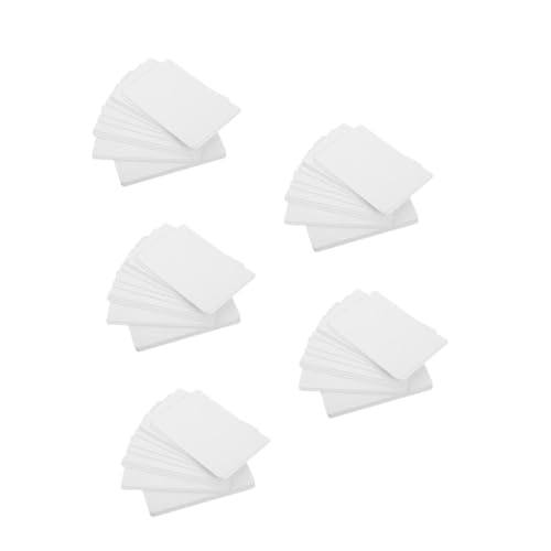 SHINEOFI 100 Stück PVC Weiß Karten Doppelseitig Bedruckbar Wasserfest Blanko Plastikkarten für Tintenstrahldrucker Personalisierbar Debit Id Karten Büro Business von SHINEOFI