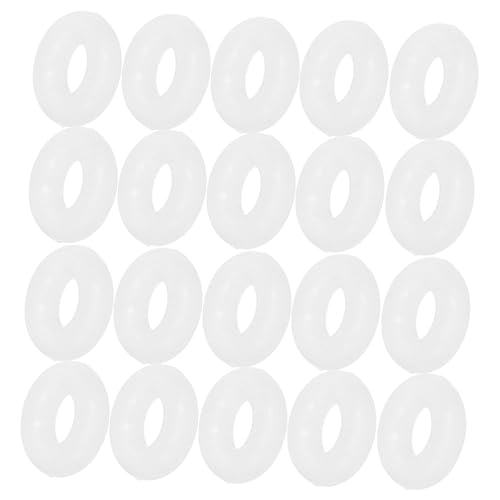 SHINEOFI 100 Stück Positionierungsring aus Silikon Armbandabstandshalter Perlenringe selber machen Silikonringperlen Ringabstandshalter Stopperperlen für Armbänder Kieselgel Transparent von SHINEOFI
