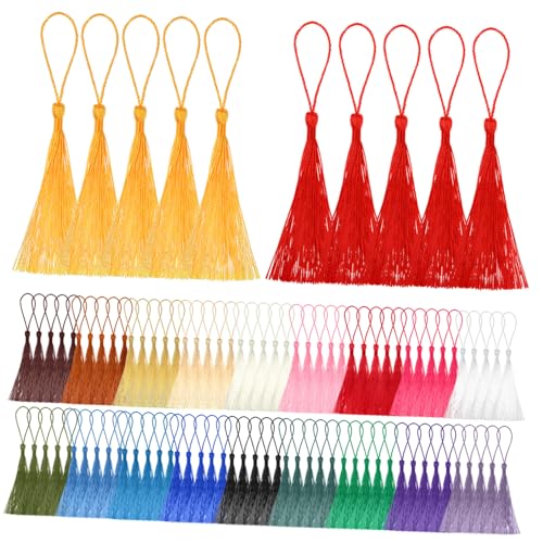 SHINEOFI 100 Stück Quasten Schlüsselanhänger Anhänger Bastelzubehör Schlüsselanhänger Zubehör Lesezeichen Set Schlüsselquaste Lesezeichen Quaste Lesezeichen Bastel Quasten SHINEOFI 100 Stück Quasten Schlüsselanhänger Anhänger Bastelzubehör Schlüsselanhänger Zubehör Lesezeichen Set Schlüsselquaste Lesezeichen Quaste Lesezeichen Bastel Quasten von SHINEOFI