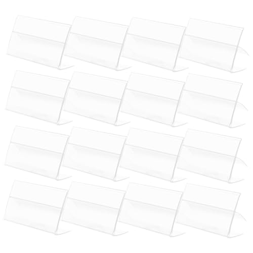 SHINEOFI 100 Stück Regaletiketten Zeichenhalter Mini-Displayhalter für durchsichtige Schilder Etikettenhalter Clips für Einzelhandelsschilder Mini -Schilderanzeigehalter PVC Transparent von SHINEOFI