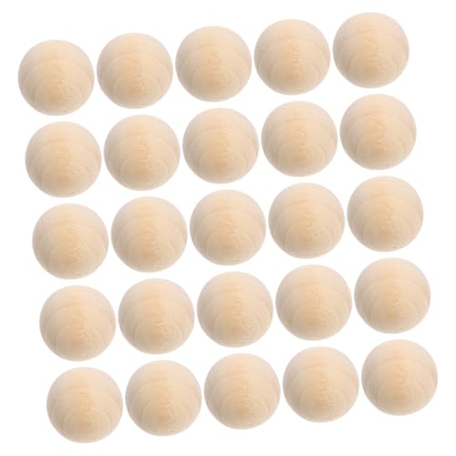 SHINEOFI 100 Stück Runde Holzkugeln ohne Loch Naturbelassene DIY Holzkugeln für Kleine Bastelprojekte Glatte Oberfläche Vielseitig Bemalbar und Gravierbar Natürliche Holzperlen für Schmuck von SHINEOFI
