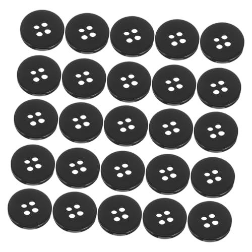SHINEOFI 100 Stück Runde Resin Knöpfe mit Breitem Rand Vier Design Stabile und Leichte Nähknöpfe für Hemden Anzüge Mäntel Vielseitig für DIY Kleidung und Bastelarbeiten von SHINEOFI