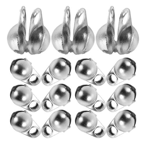 SHINEOFI 100 Stück Runder Perlenverschluss für Schmuckherstellung Armbandverbinder DIY Geeignet für Kreative Bastelprojekte Langlebig und Elegant von SHINEOFI