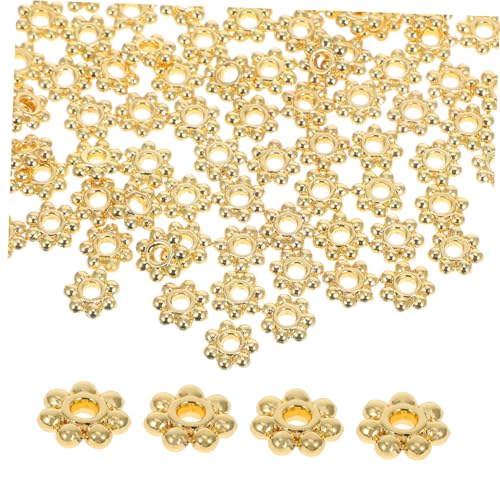 SHINEOFI 100 Stück Schneeflocken Spacer Perlen für Diy Schmuckherstellung Vergoldete Abstandshalter für Armbänder und Ohrringe Vielseitig Einsetzbar Langlebig und von SHINEOFI